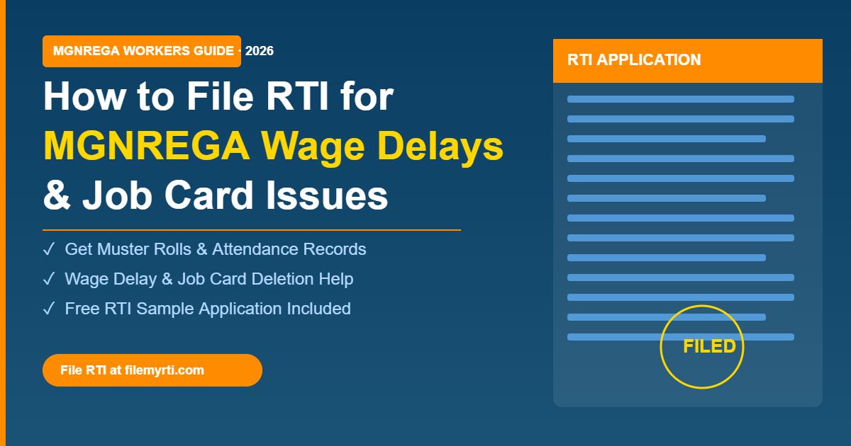 How to File RTI for MGNREGA Wage Delays & Job Card Issues (2026 Guide)